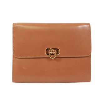 Ferragamo Brown Leather Pouch (Pre-Owned)