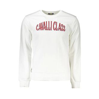 Cavalli Sweatshirts, male, White, S, Long-sleeved Sweatshirt