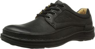 Clarks Mens Nature Three Derbys, Black Leather, 7.5 UK