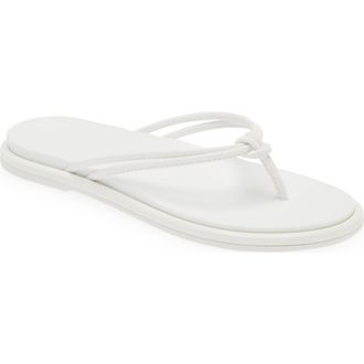 Olukai Aka Flip Flop in White /White at Nordstrom, Size 10