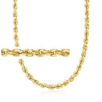 Ross-Simons 5.5mm 14kt Yellow Gold Rope-Chain Necklace