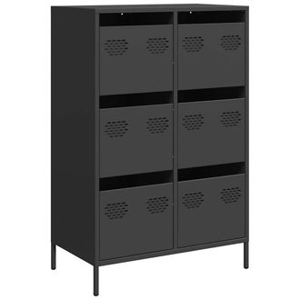 Berkfield Home Highboard Black 68x39x101.5 cm Steel