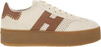 Hogan H698 Platform Sneakers - Dames - Sneakers - Beige - 40 EU - Leer - Schoenen