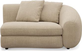Castlery Fable Right Arm Sofa Customized, (Washed Chenille) Sand, Machine Washable, Ultra Deep Seats for Sofas, Castlery