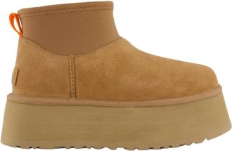 UGG Classic Mini Dipper Boots Chestnut - Dames - Winterlaarzen - Bruin - 41 EU - Polyester - Schoenen