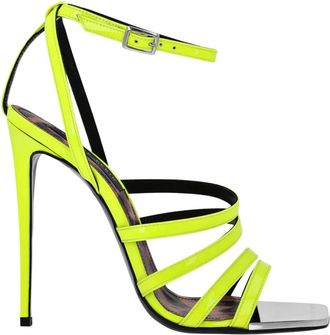 Philipp Plein Patent Leather Sandalen Hi-Heels - Dames - Sandalen met hakken - Geel - 37 EU - Leer - Schoenen