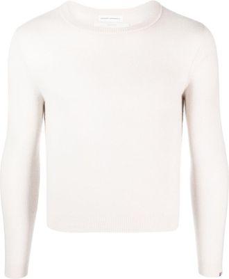 Extreme Cashmere round-neck cropped jumper - unisex - Spandex/Elastane/Cashmere/Nylon - One Size - White