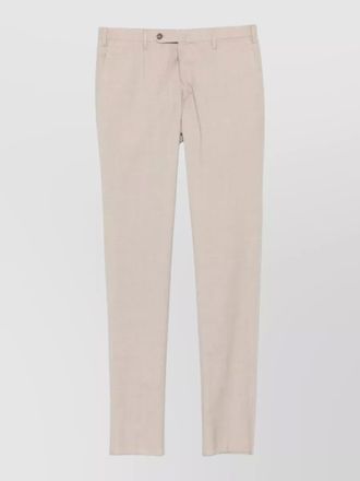 Incotex chino trousers straight leg crease belt loops