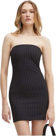 Patrizia Pepe Bustier Mini Jurk - Dames - Korte kleedjes - Zwart - M - Polyester - Kleedjes