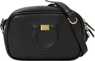 Ferragamo Pre-owned Crossbody Bag - Dames - Vintage Schoudertas - Zwart - ONE Size - Leer - Vintage