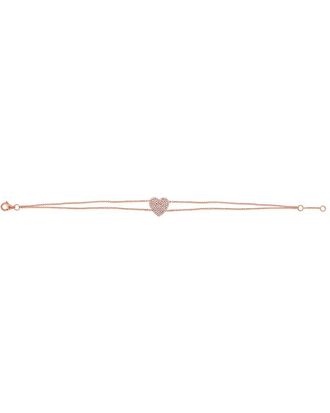 Sabrina Designs 14K Rose Gold 0.23 Ct. Tw. Diamond Heart Bracelet