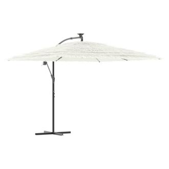 Berkfield Home Garden Parasol with Steel Pole White 290x290x238 cm | Size: 290 x 290 x 238 cm
