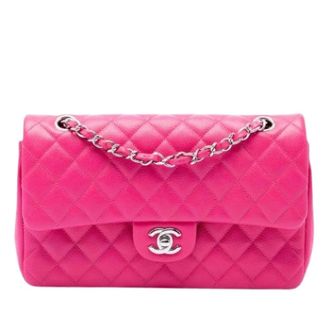 Chanel Pre-owned Double Flap Schoudertas - Dames - Pre-owned - Roze - Maat: ONE Size Leer