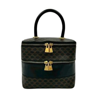 Celine Pre-owned Macadam Blazon Leren Handtas - Dames - Pre-owned - Zwart - Maat: ONE Size Leer