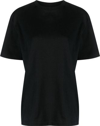 ARMARIUM boxy logo-patch T-shirt - women - Cotton - M - Black