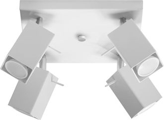 Sollux Lighting Lámpara de techo blanco acero alt. 16 cm