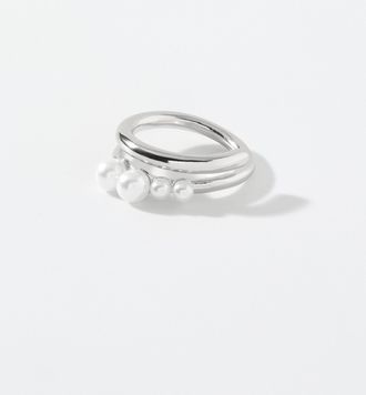 Simons Womens Pearl open ring