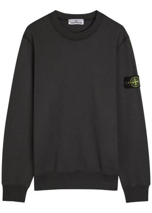 Stone Island Logo Cotton Sweatshirt - Grey - XL