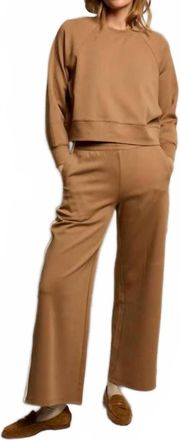 perfectwhitetee Nell Slightly Cropped Length Sweatshirt In Mocha