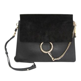 Chlo&eacute; Pre-owned Faye Medium Schoudertas - Dames - Pre-owned - Zwart - Maat: ONE Size Leer
