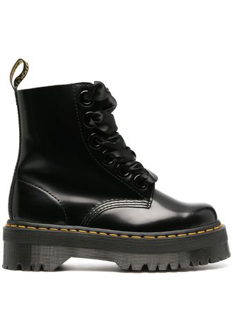 Dr. Martens Stivali con plateau Molly - Nero