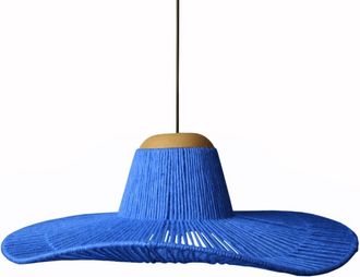 Tosel Suspensi&oacute;n metal Alt.90cm natural ;Pantalla: azul