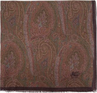 Etro Paisley Sjaal - Heren - Sjaals - Bruin - ONE Size - Accessoires