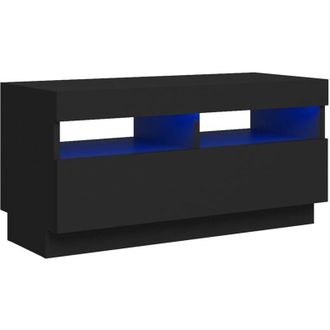 vidaXL Tv Cabinet with led Lights Black 80x35x40 cm Vidaxl