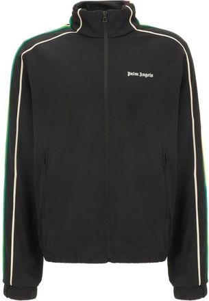 Palm Angels Zip-through Sweatshirt - Heren - Vesten met rits - Zwart - S - Polyester - Hoodies & sweatvesten