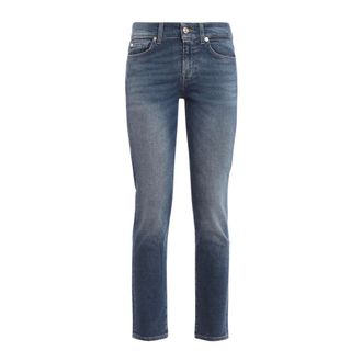 7 For All Mankind Mid Rise Roxanne Jeans - Heren - Jeans - Blauw - Maat: W28 Katoen