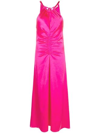 Sandro halterneck satin maxi dress - Pink