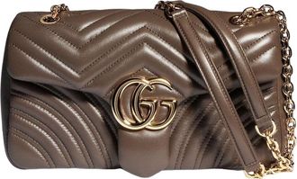 Gucci (WMNS) Gucci GG Marmont Medium Shoulder Bag Dark Taupe 837267-AAGUE-2818