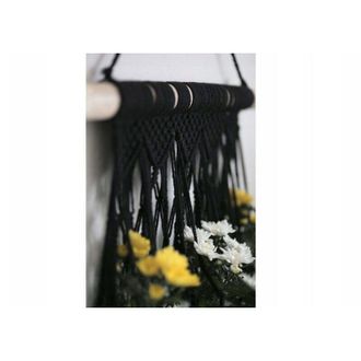 OEM Maceta De Macram&eacute; Para 5 Macetas, Negro