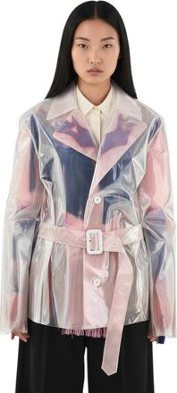 Maison Margiela Pink Notched Lapel Trench Coat