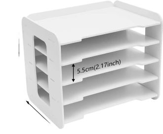 OEM Organizador De Escritorio De 5 Niveles, Construcci&oacute;n Duradera, Color Blanco