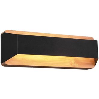 Trio Aplique Rectangular Doble Emisi&oacute;n Led Arino Black Wood Trio Lighting