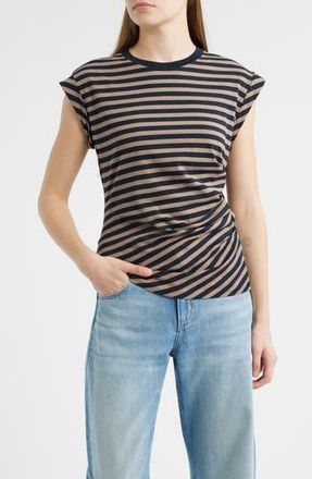 BOSS Epka Stripe Cotton Muscle T-Shirt in Open Misc at Nordstrom Rack, Size X-Large