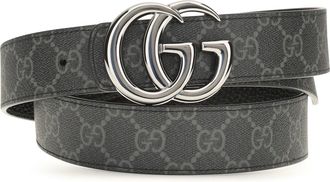 Gucci Mens Belt Gg Marmont Black Leather Black-Black Calf Black/black