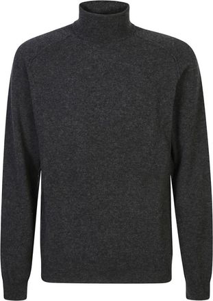 Roberto Collina Stijlvolle Sweaters Collectie - Heren - Coltruien - Grijs - 3XL - Truien & Vesten