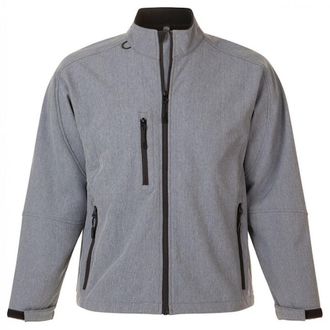SOLS Mens Relax Soft Shell Jacket (Breathable, Windproof And Water Resistant) (Grey Marl) - Size X-Large