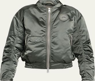 Canada Goose Jade Down Satin Bomber Jacket