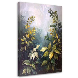 Feeby Impresi&oacute;n De Imagen Hojas Verdes De Plantas Abstracci&oacute;n Pintada 70x100