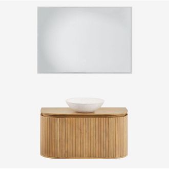 Sklum Sklum - Conjunto De Mueble De Ba&ntilde;o En Madera De Mango Analis