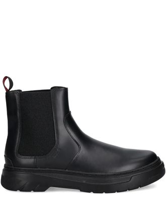 HUGO BOSS pull-tab lug-sole boots - Nero