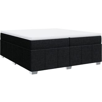 vidaXL Vidaxl - Cama Box Spring Con Colch&oacute;n Tela Negro 200x200 Cm