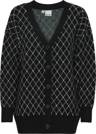 Ichi Cardigans - Dames - Vesten - Zwart - M - Truien & Vesten