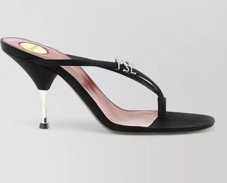 Saint Laurent jerry mules metallic heel open toe