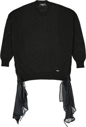 Dsquared2 Truien - Dames - Sweatshirts - Zwart - 2XS - Katoen - Hoodies & sweatvesten