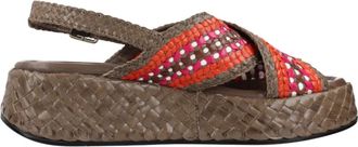 Pons Quintana Stijlvolle platte sandalen voor vrouwen - Dames - Sandalen - Bruin - 39 EU - Schoenen