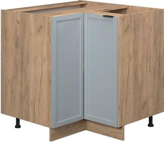 Vicco Armario De Esquina Fame-line, Azul Claro-gris, 80.5 Cm Sin Encimera